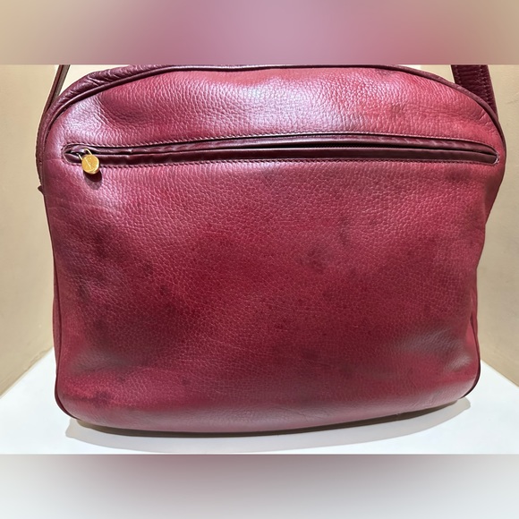 Cartier Bourdeax Pebbled Leather Large Crossbody Bag - Picture 4 of 10